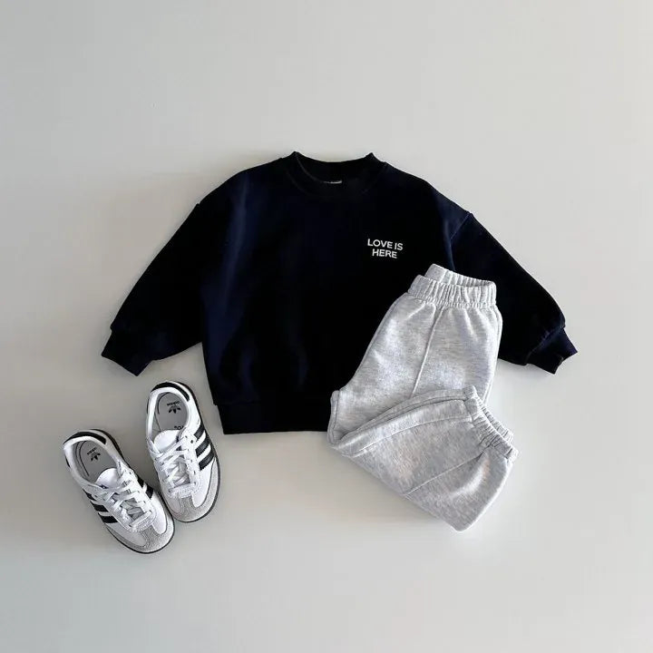 トレーナー・フーディ キッズトップス レターロゴプリント長袖スウェットシャツトレーナー 3カラー