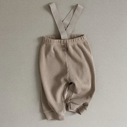 サロペットパンツ・サスペンダーパンツ ベビーパンツ サスペンダーワッフルパンツ サロペット 3カラー