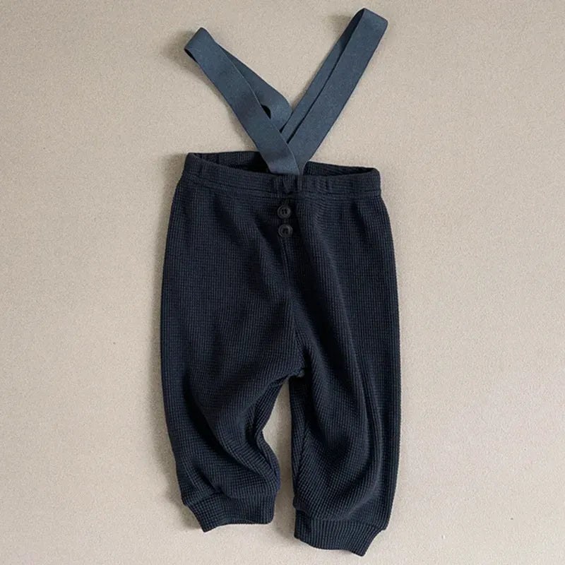 サロペットパンツ・サスペンダーパンツ ベビーパンツ サスペンダーワッフルパンツ サロペット 3カラー
