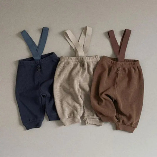 サロペットパンツ・サスペンダーパンツ ベビーパンツ サスペンダーワッフルパンツ サロペット 3カラー