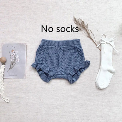 ブルマパンツ ベビーキッズブルマ ニットフリルブルマパンツ 3カラー