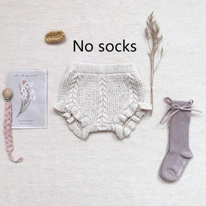 ブルマパンツ ベビーキッズブルマ ニットフリルブルマパンツ 3カラー