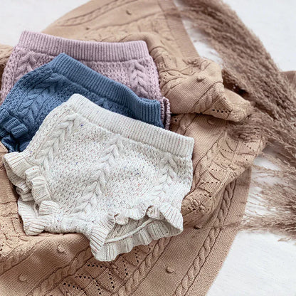 ブルマパンツ ベビーキッズブルマ ニットフリルブルマパンツ 3カラー