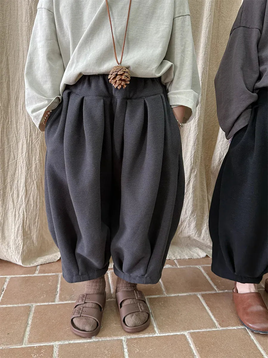 ロングパンツ・スウェットパンツ キッズパンツ ルーズタックパンツ ランタンパンツ 3カラー