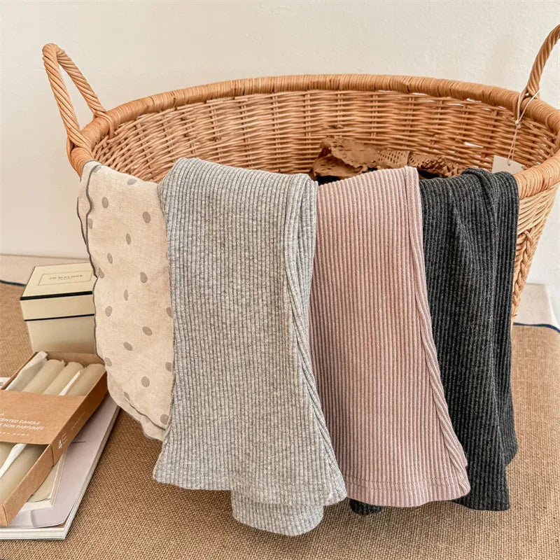 ロングパンツ・スウェットパンツ キッズパンツ リブニットフレアレギンスパンツ レギパン 3カラー