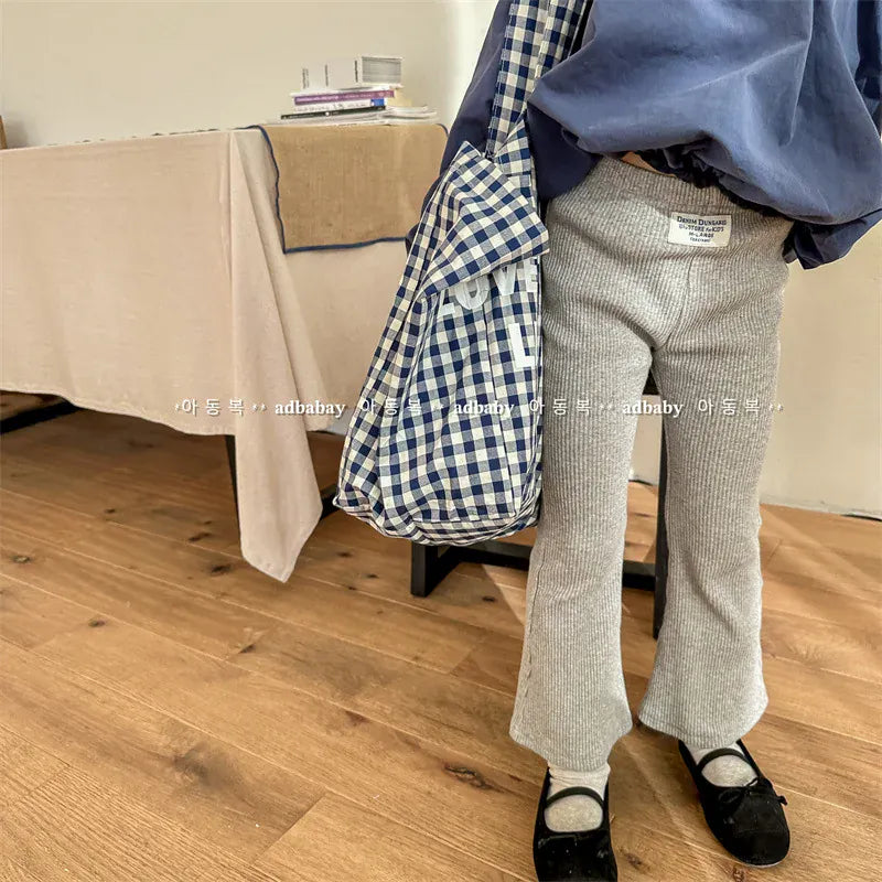ロングパンツ・スウェットパンツ キッズパンツ リブニットフレアレギンスパンツ レギパン 3カラー