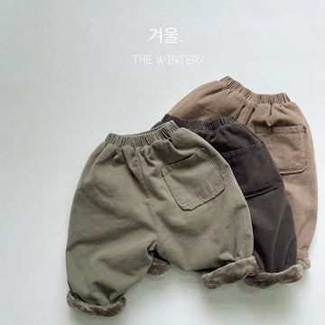 ロングパンツ・スウェットパンツ キッズパンツ 裏ファーフリース ルーズパンツ シンプル ベーシック 無地 3カラー ボーイズ 男の子 子供服