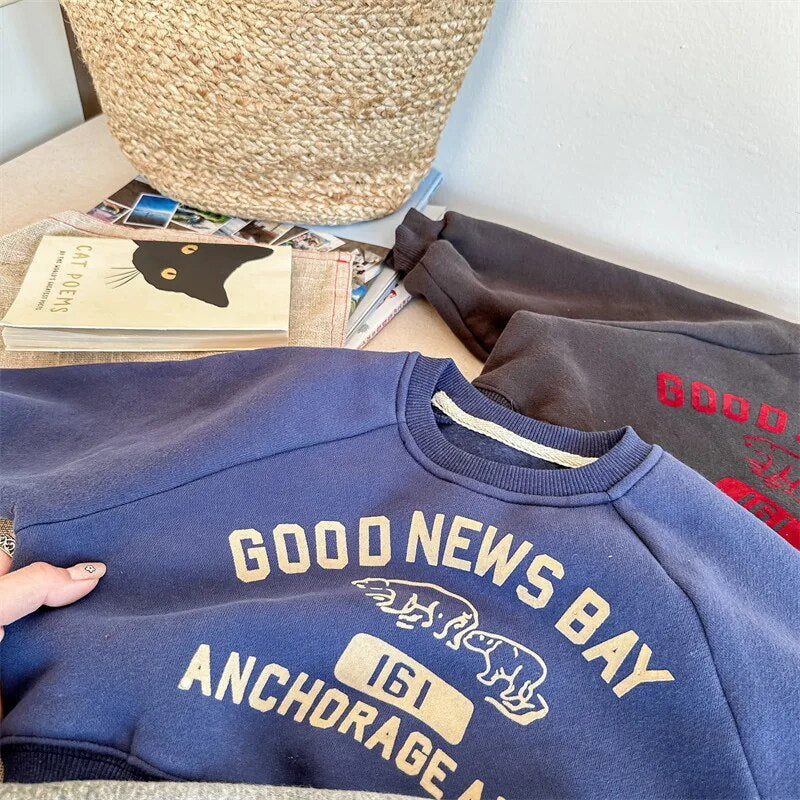 トレーナー・フーディ キッズスウェットシャツ トレーナー カレッジトレーナー しろくまプリント グレー ブルー 3カラー ボーイズ 男の子 子供服