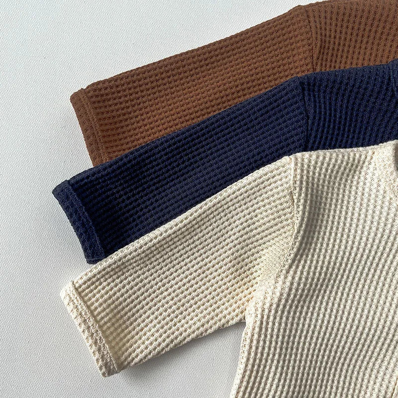 カーディガン・パーカー ベビーカーディガン ワッフル シンプルベーシック カーディガンジャケット 3カラー【mh0004153】