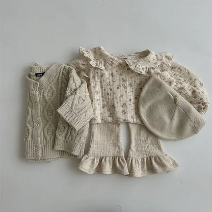 ロングパンツ・スウェットパンツ ベビーパンツ フリルフレアパンツ ブーツカット ロングパンツ 3カラー【mh0004807】