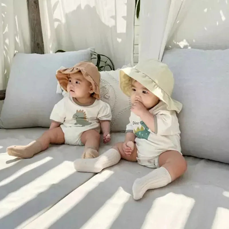 半袖ロンパース ベビーロンパース 恐竜ダイナソープリント 半袖ボディスーツ 3カラー【mh0005167】