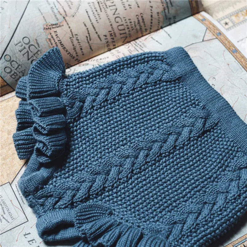 ブルマパンツ キッズパンツ ニットフリル ブルマパンツ 3カラー【mh0005950】