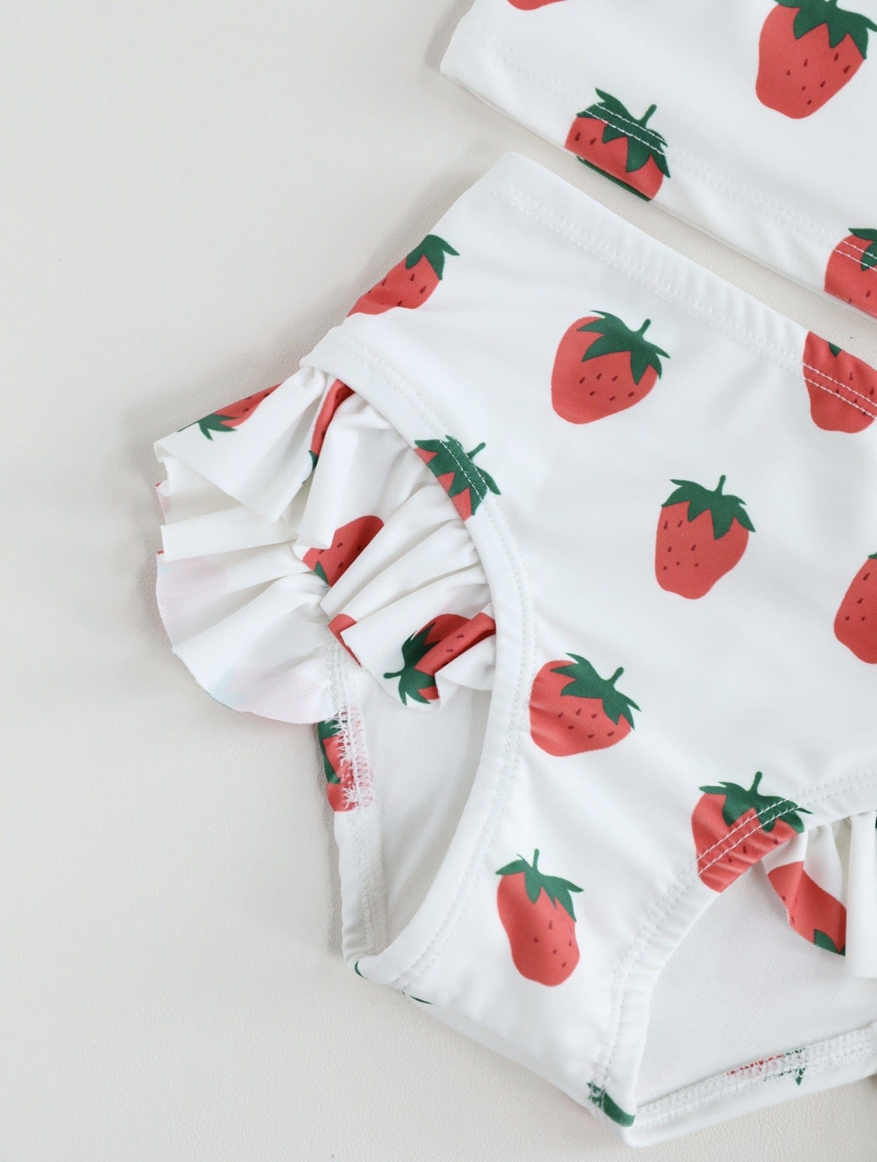 ベビー用水着 キッズ水着 ガールズ ビキニ キャミソールトップス+フリルパンツ フルーツ/フラワープリント 3カラー スイムウェア【mh0005984】