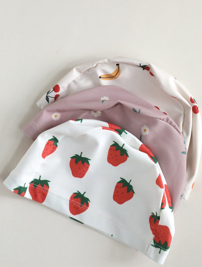 ベビー用水着 キッズ水着 ガールズ ビキニ キャミソールトップス+フリルパンツ フルーツ/フラワープリント 3カラー スイムウェア【mh0005984】