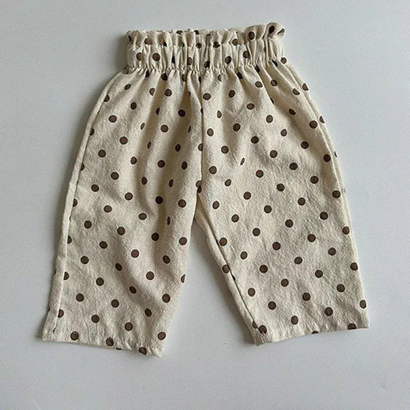 ロングパンツ・スウェットパンツ ベビーパンツ ルーズロングパンツ クロップドパンツ 無地/チェック 3カラー【mh0006097】