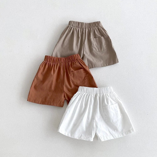 ハーフパンツ・ショートパンツ ベビーキッズパンツ ルーズショートパンツ シンプルベーシック 3カラー【mh0006241】