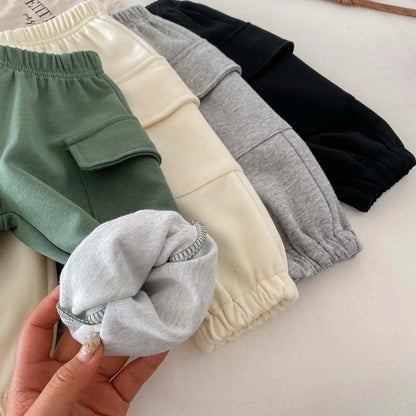 ロングパンツ・スウェットパンツ キッズパンツ スウェットカーゴパンツ 4カラー