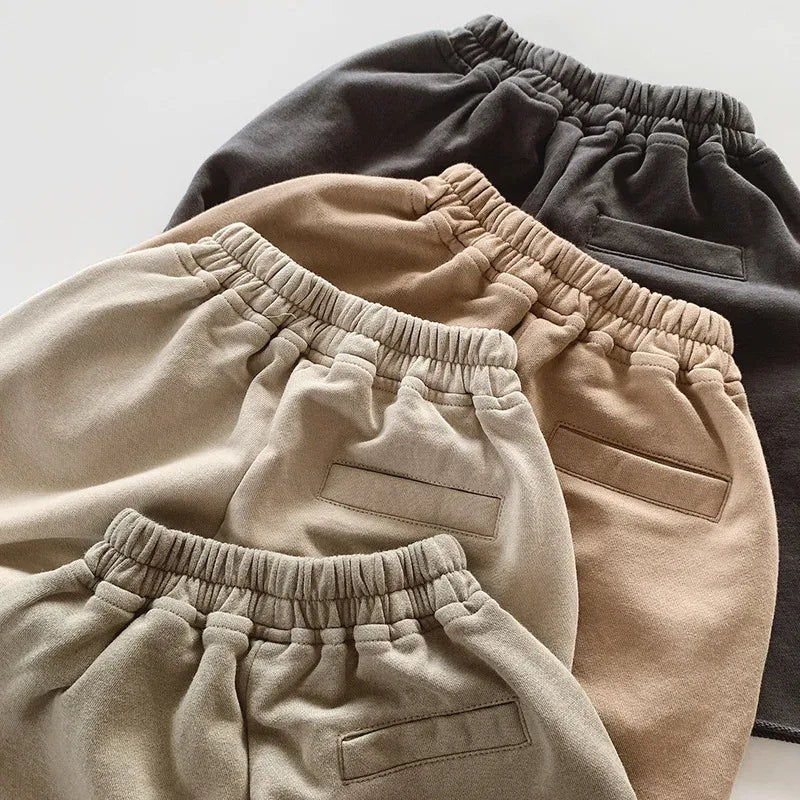 ハーフパンツ・ショートパンツ キッズパンツ ジャージ ハーフパンツ シンプルベーシック 4カラー