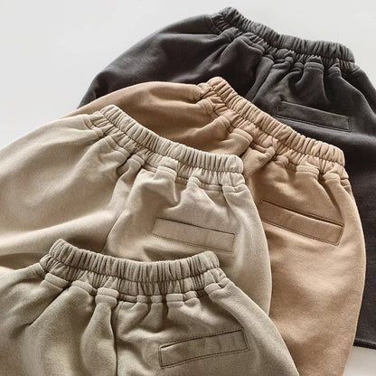 ハーフパンツ・ショートパンツ キッズパンツ ジャージ ハーフパンツ シンプルベーシック 4カラー