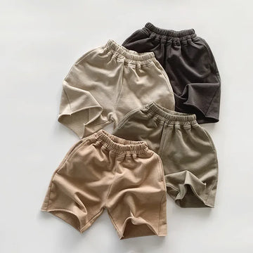 ハーフパンツ・ショートパンツ キッズパンツ ジャージ ハーフパンツ シンプルベーシック 4カラー