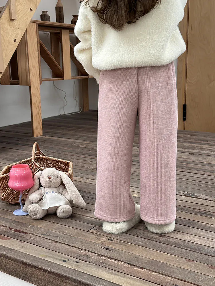 ロングパンツ・スウェットパンツ キッズパンツ コーデュロイ 裏フリース ストレートパンツ 4カラー