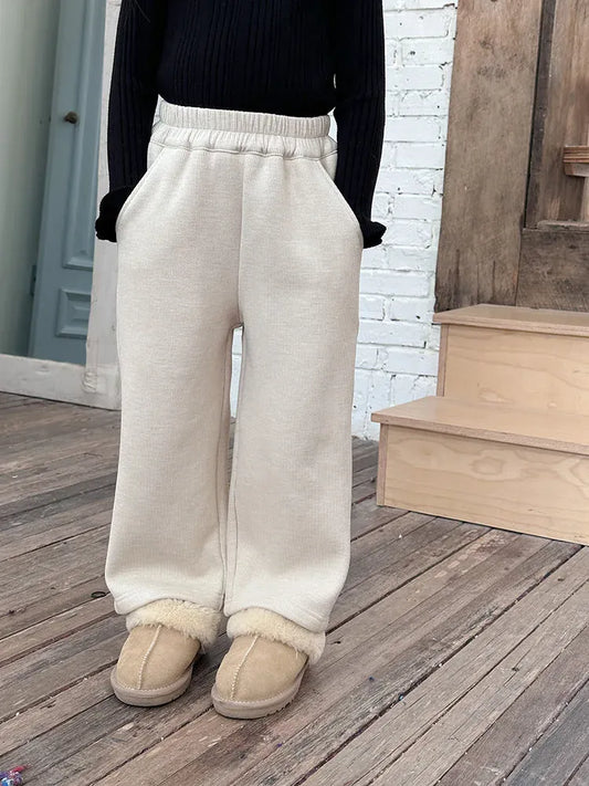 ロングパンツ・スウェットパンツ キッズパンツ コーデュロイ 裏フリース ストレートパンツ 4カラー