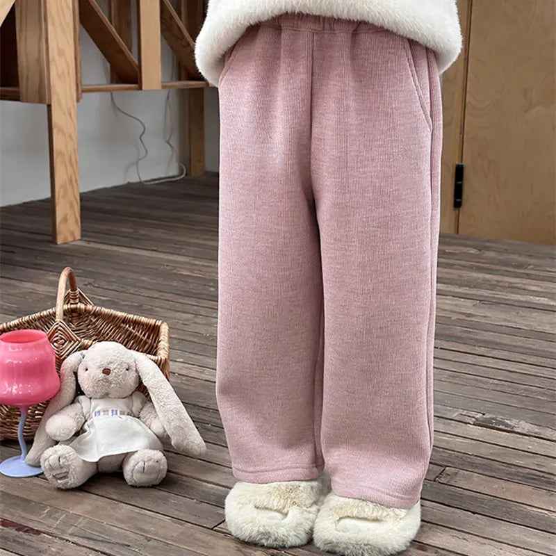 ロングパンツ・スウェットパンツ キッズパンツ コーデュロイ 裏フリース ストレートパンツ 4カラー