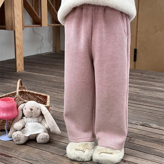 ロングパンツ・スウェットパンツ キッズパンツ コーデュロイ 裏フリース ストレートパンツ 4カラー