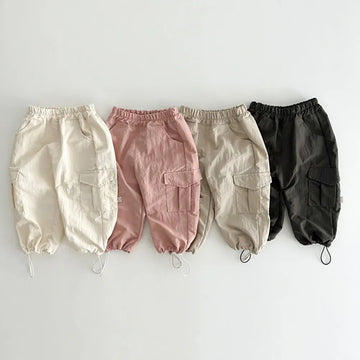 ロングパンツ・スウェットパンツ キッズパンツ ルーズ カーゴパンツ ロングパンツ 4カラー