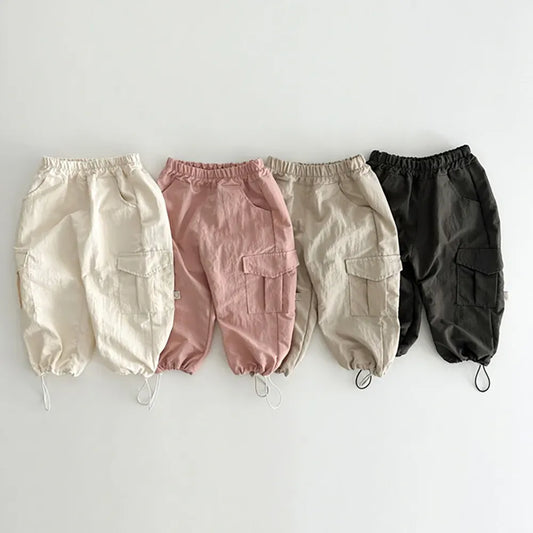 ロングパンツ・スウェットパンツ キッズパンツ ルーズ カーゴパンツ ロングパンツ 4カラー