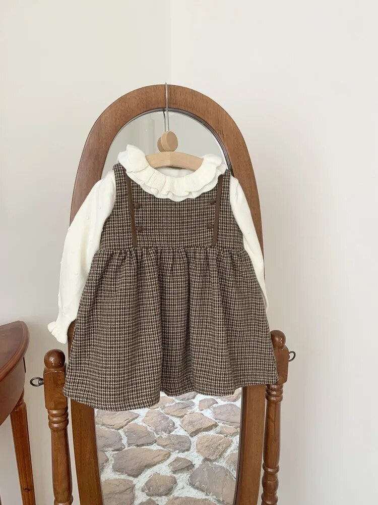 ニット・セーター キッズ 長袖カットソー ニット ダブルフリルカラー セーター トップス 4カラー ガールズ 女の子 子供服