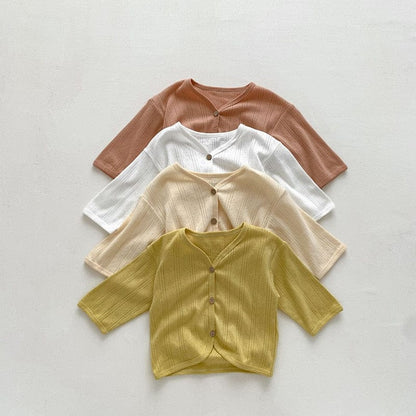 カーディガン・パーカー ベビー サマー レース ニット カーディガン 日除け 冷房対策 薄手 4カラー ユニセックス