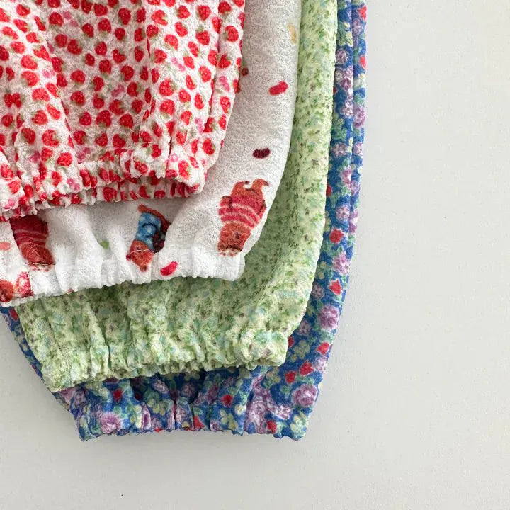 ロングパンツ・スウェットパンツ ベビーパンツ サマーパンツ ルーズパンツ 蚊よけ 外遊びパンツ チェック/ベアくまプリント 4カラー【mh0005194】