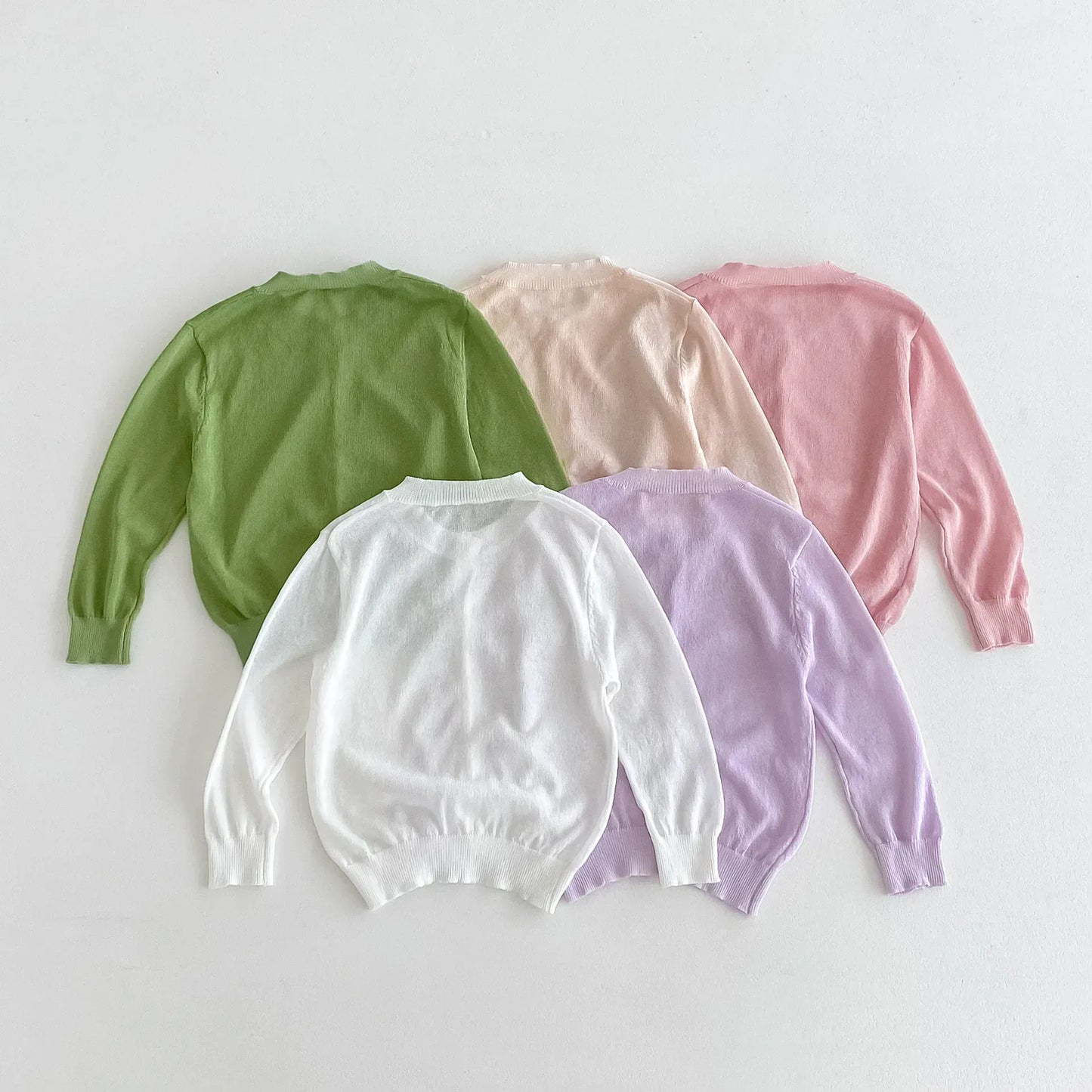 カーディガン・パーカー キッズカーディガン サマーカーディガンジャケット 薄手 シンプルベーシック 日除け クーラー冷房対策 5カラー