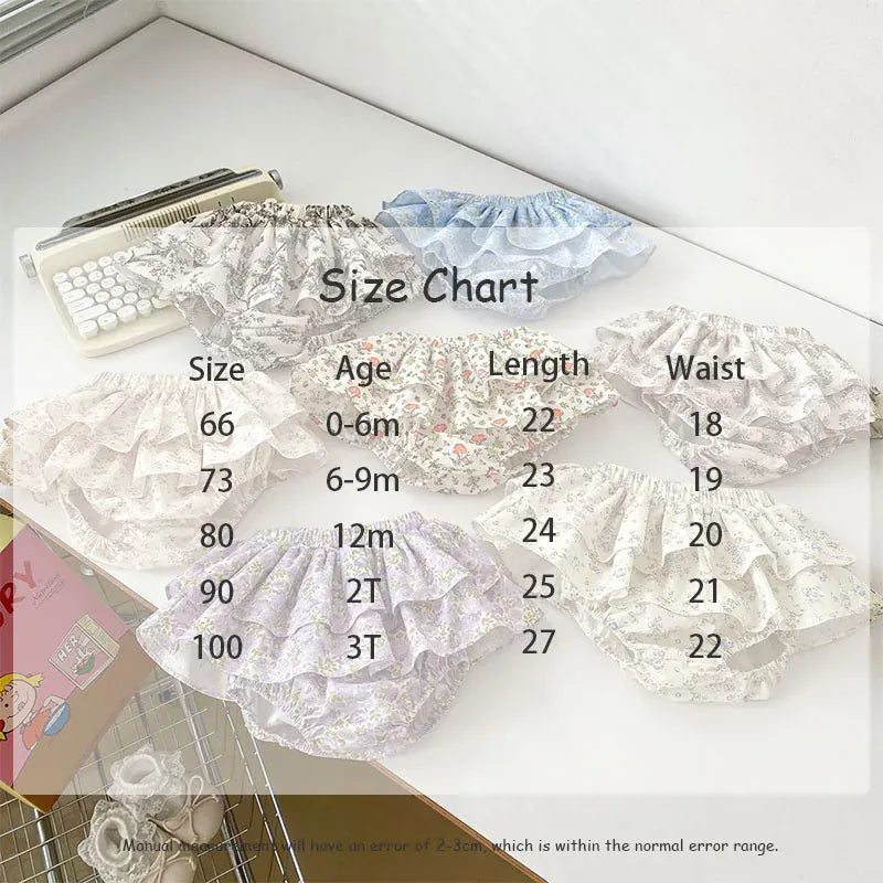 ブルマパンツ ベビーパンツ フリルブルマパンツ フラワー花柄プリント 5カラー