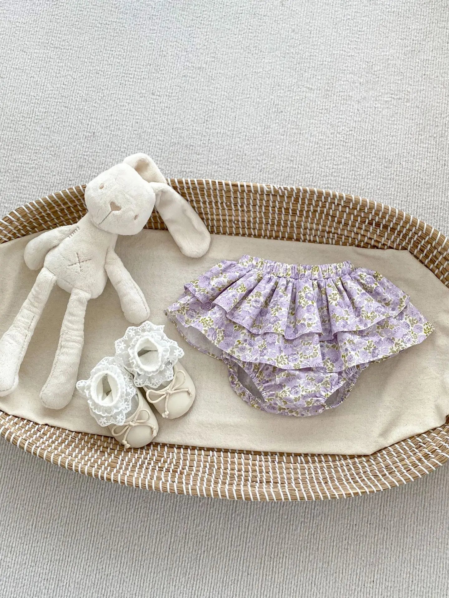 ブルマパンツ ベビーパンツ フリルブルマパンツ フラワー花柄プリント 5カラー