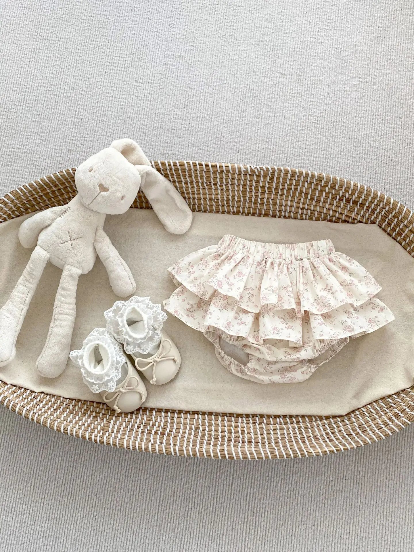 ブルマパンツ ベビーパンツ フリルブルマパンツ フラワー花柄プリント 5カラー