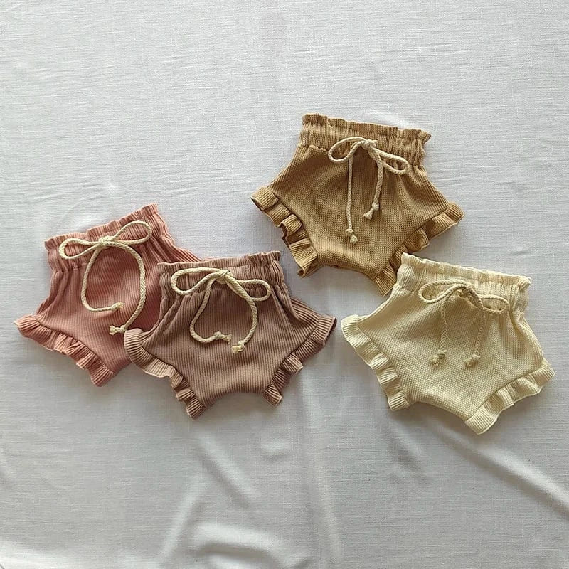 ブルマパンツ ベビーパンツ ブルマパンツ フリルショートパンツ リボン 5カラー【mh0005847】
