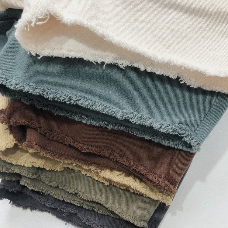ハーフパンツ・ショートパンツ キッズ シンプル ベーシック 切りっぱなし ルーズ サマー ショートパンツ 6カラー ユニセックス