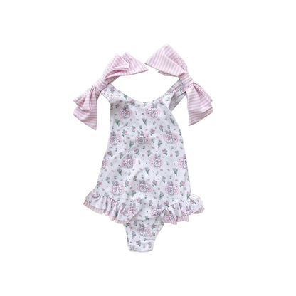 ベビー用水着 キッズ 水着 チェック バニー うさぎ 半袖 ノースリーブ ワンピース ビキニ セパレートラッシュガード スイムウェア 6スタイル ガールズ【mh0002220】