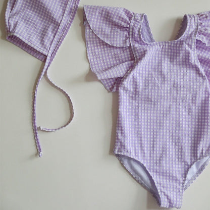 ベビー用水着 キッズ 水着 チェック バニー うさぎ 半袖 ノースリーブ ワンピース ビキニ セパレートラッシュガード スイムウェア 6スタイル ガールズ【mh0002220】