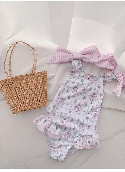 ベビー用水着 キッズ 水着 チェック バニー うさぎ 半袖 ノースリーブ ワンピース ビキニ セパレートラッシュガード スイムウェア 6スタイル ガールズ【mh0002220】