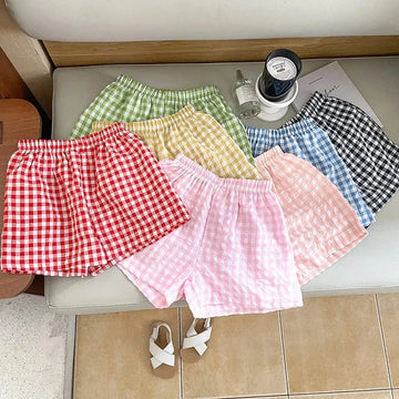 ハーフパンツ・ショートパンツ キッズパンツ ギンガムチェック ショートパンツ 6カラー【mh0004913】