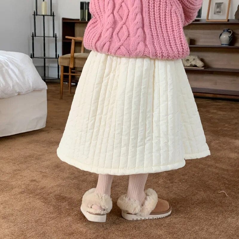 スカート キッズスカート キルティング Aラインスカート ベージュ ブラック 2カラー ガールズ 女の子 子供服