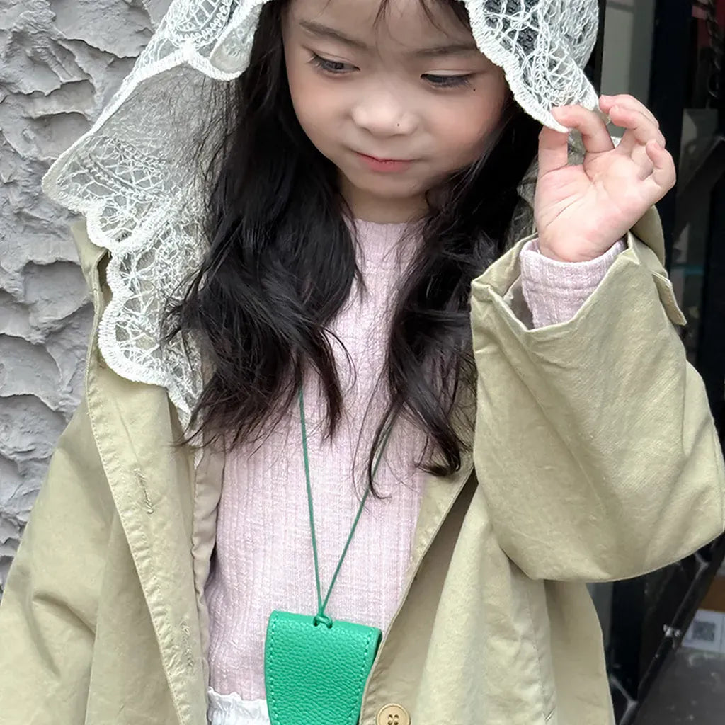 ショートコート・ジャケット・ジャンパー レースフリル付きフードジャケット ゆったりAラインアウター【mh0011057】