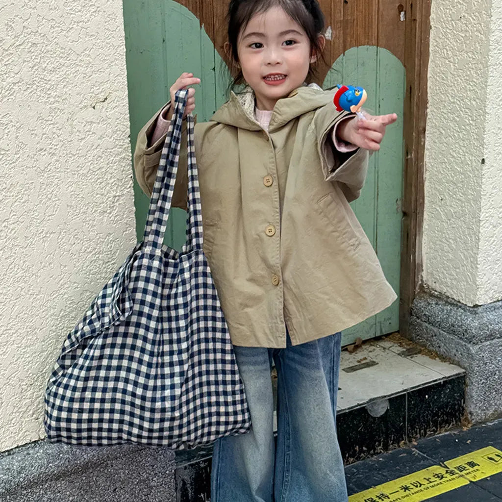 ショートコート・ジャケット・ジャンパー レースフリル付きフードジャケット ゆったりAラインアウター【mh0011057】