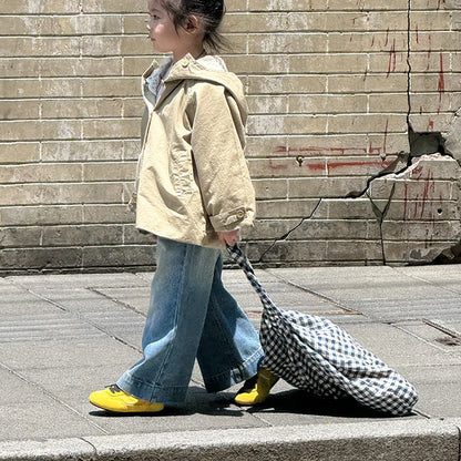 ショートコート・ジャケット・ジャンパー レースフリル付きフードジャケット ゆったりAラインアウター【mh0011057】