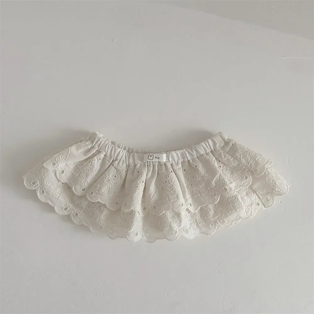 スカート A / Size 60-80cm ベビースカート レースフリルペプラム重ね着ミニスカート【mh0008846】