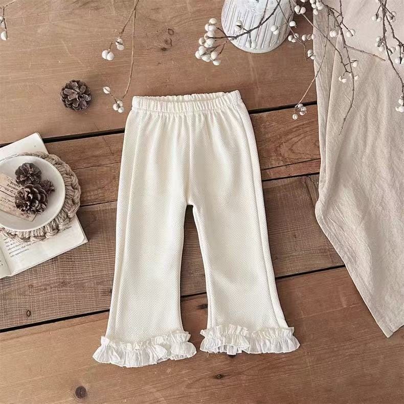 ロングパンツ・スウェットパンツ Apricot / 73cm ベビーパンツ 裾フリルフレアパンツ【mh0009093】