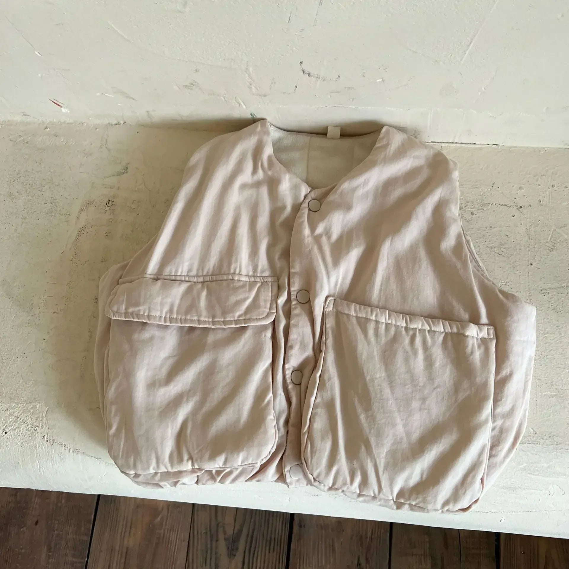 ベスト apricot / 80cm キッズベスト 裏ボアフリースルーズベスト アウター 2カラー ボーイズ 男の子 子供服